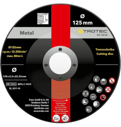Abrazīvo disku komplekts metālam un akmenim 11gab125mm Trotec